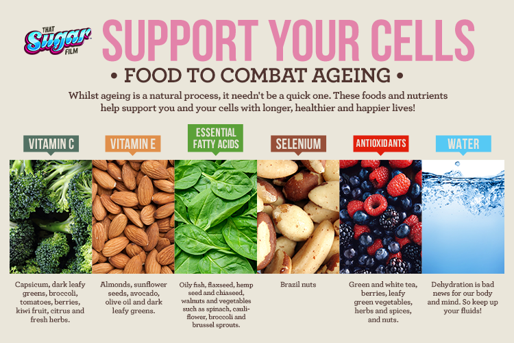 Support your cells foods to combat ageing