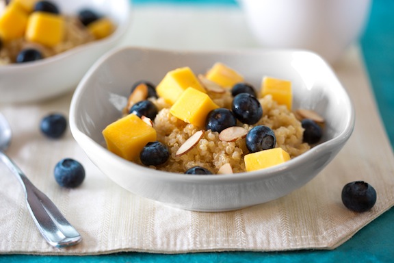 Quinoa porridge with nuts and fresh fruit. Source: VegKitchen